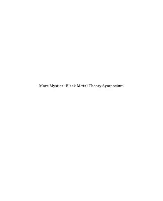 خرید و دانلود نسخه کامل کتاب Mors Mystica: Black Metal Theory Symposium