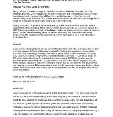 خرید و دانلود نسخه کامل کتاب MR Technology, Tactile Feedback and Application to By-Wire Systems: Tips For Success