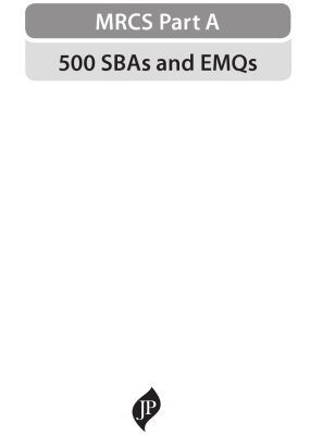 خرید و دانلود نسخه کامل کتاب MRCS Part A—500 SBAs and EMQs