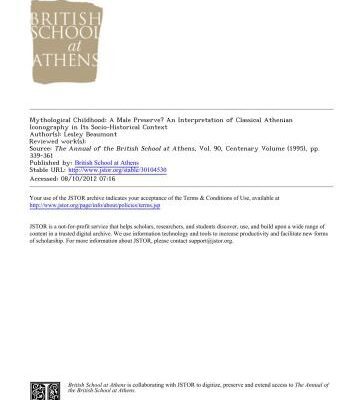 خرید و دانلود نسخه کامل کتاب Mythological Childhood: A Male Preserve? An Interpretation of Classical Athenian Iconography in Its Socio-Historical Context