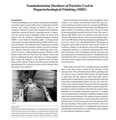 خرید و دانلود نسخه کامل کتاب Nanoindentation hardness of particles used in magnetorheological finishing (MRF)