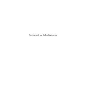 خرید و دانلود نسخه کامل کتاب Nanomaterials and Surface Engineering