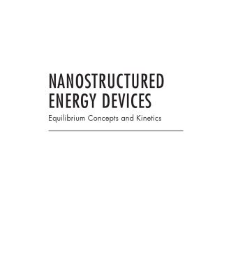 خرید و دانلود نسخه کامل کتاب Nanostructured Energy Devices: Equilibrium Concepts and Kinetics