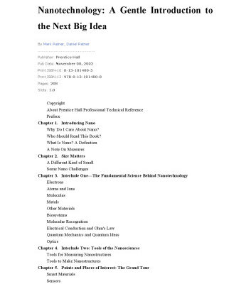 خرید و دانلود نسخه کامل کتاب Nanotechnology: A Gentle Introduction to the Next Big Idea