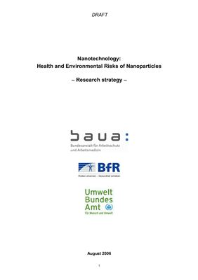 خرید و دانلود نسخه کامل کتاب Nanotechnology: Health and Environmental Risks of Nanoparticles. Research strategy