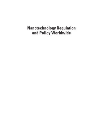 خرید و دانلود نسخه کامل کتاب Nanotechnology Regulation And Policy Worldwide