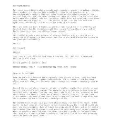خرید و دانلود نسخه کامل کتاب Needle (also published as From Outer Space )