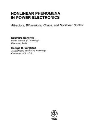خرید و دانلود نسخه کامل کتاب Nonlinear Phenomena in Power Electronics:attractors,bifurcations,chaos,and nonlinear control
