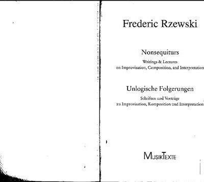 خرید و دانلود نسخه کامل کتاب Nonsequiturs: Writings & Lectures on Improvisation, Composition, and Interpretation