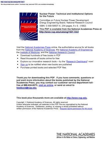 خرید و دانلود نسخه کامل کتاب Nuclear Power – Technical and Institutional Options for the Future_68f038a277586.jpeg خرید و دانلود نسخه کامل کتاب Nuclear Power – Technical and Institutional Options for the Future