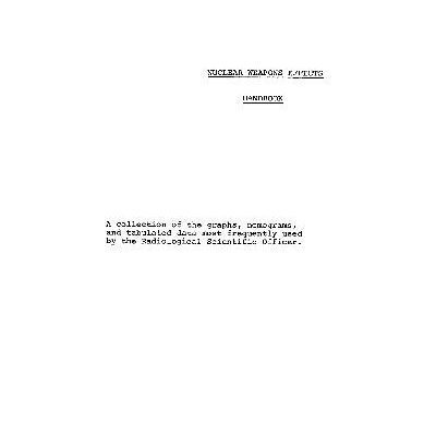 خرید و دانلود نسخه کامل کتاب Nuclear Weapons Effects – Radiological Scientific Officers Hanbook