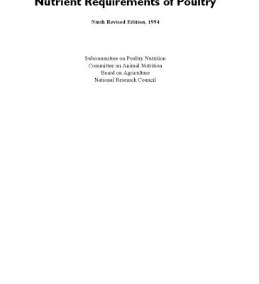 خرید و دانلود نسخه کامل کتاب Nutrient Requirements of Poultry: Ninth Revised Edition, 1994 ( i Nutrient Requirements of Domestic Animals: i A Series)
