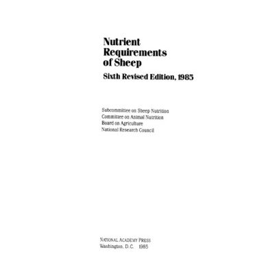 خرید و دانلود نسخه کامل کتاب Nutrient Requirements of Sheep (Nutrient Requirements of Domestic Animals)