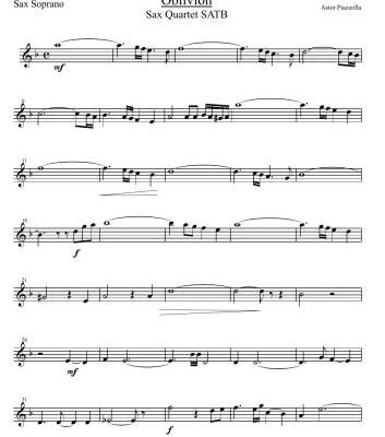 خرید و دانلود نسخه کامل کتاب Oblivion. (Saxophone Quartet)