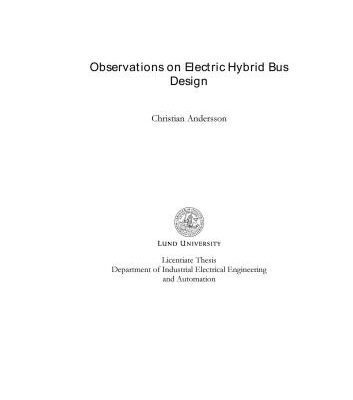 خرید و دانلود نسخه کامل کتاب Observations on Electric Hybrid Bus Design