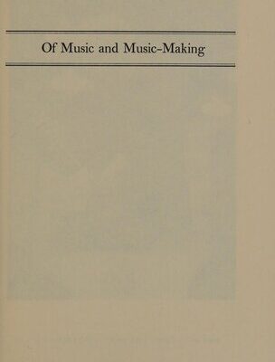 خرید و دانلود نسخه کامل کتاب Of Music and Music-Making