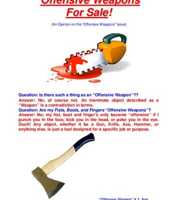 خرید و دانلود نسخه کامل کتاب Offensive Weapons For Sale!