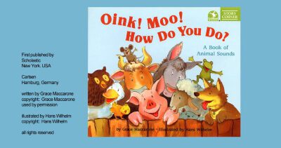 خرید و دانلود نسخه کامل کتاب Oink! Moo! How Do You Do?: A Book of Animal Sounds