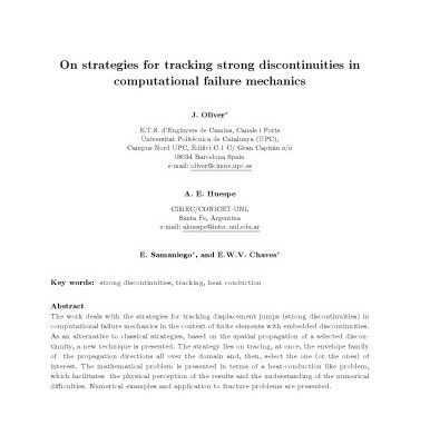 خرید و دانلود نسخه کامل کتاب On strategies for tracking strong discontinuities in computational failure mechanics