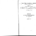خرید و دانلود نسخه کامل کتاب On the Characteristics of Animals, Volume I, Books 1-5
