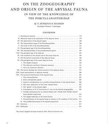 خرید و دانلود نسخه کامل کتاب On the zoogeography and origin of the abyssal fauna in view of the knowledge of the porcellanasteridae