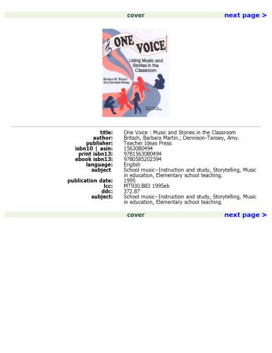 خرید و دانلود نسخه کامل کتاب One Voice: Music and Stories in the Classroom_68dfcd433bf39.jpeg خرید و دانلود نسخه کامل کتاب One Voice: Music and Stories in the Classroom