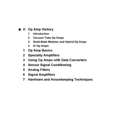 خرید و دانلود نسخه کامل کتاب Op Amp Applications Ch H (history)