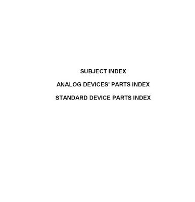 خرید و دانلود نسخه کامل کتاب Op Amp Applications INDEX