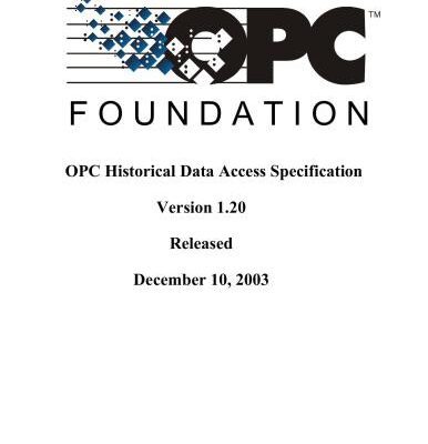 خرید و دانلود نسخه کامل کتاب OPC Historical Data Access Specification Version 1.20