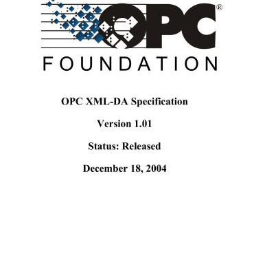 خرید و دانلود نسخه کامل کتاب OPC XML-DA Specification Version 1.01