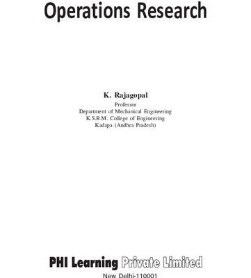 خرید و دانلود نسخه کامل کتاب Operations Research