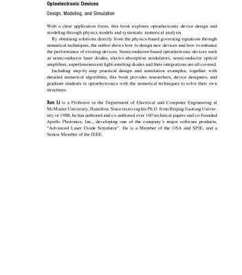 خرید و دانلود نسخه کامل کتاب Optoelectronic Devices: Design, Modeling, and Simulation