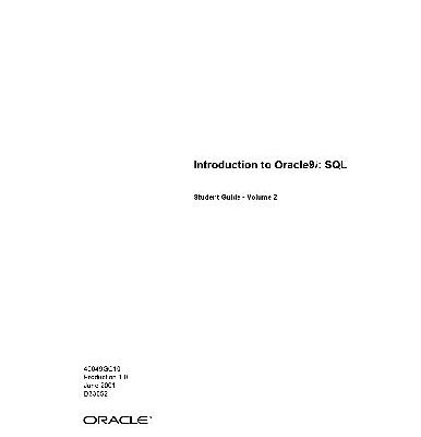 خرید و دانلود نسخه کامل کتاب Oracle 9i Introduction to SQL