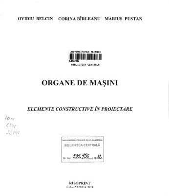 خرید و دانلود نسخه کامل کتاب Organe de mașini