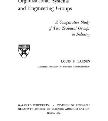 خرید و دانلود نسخه کامل کتاب Organizational systems and engineering groups, a comparative study of two technical groups in industry