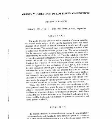 خرید و دانلود نسخه کامل کتاب Origen y Evolución de los Sistemas Genéticos