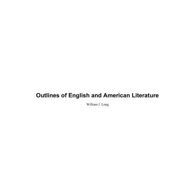 خرید و دانلود نسخه کامل کتاب Outlines of English and American Literature