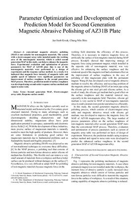 خرید و دانلود نسخه کامل کتاب Parameter optimization and development of prediction model for second generation magnetic abrasive polishing of AZ31B plate
