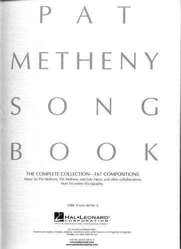 خرید و دانلود نسخه کامل کتاب Pat Metheny Songbook: Lead Sheets (Guitar Book)_68dfdfd0910b9.jpeg خرید و دانلود نسخه کامل کتاب Pat Metheny Songbook: Lead Sheets (Guitar Book)
