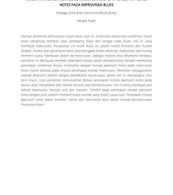 خرید و دانلود نسخه کامل کتاب Penerapan kombinasi modus mixolydian dengan konsep approach notes pada improvisasi blues