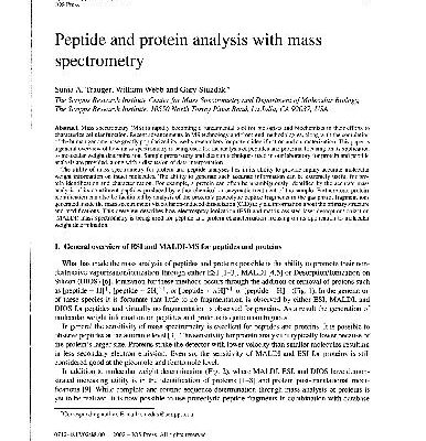 خرید و دانلود نسخه کامل کتاب Peptide and Protein Analysis with Mass Spectrometry