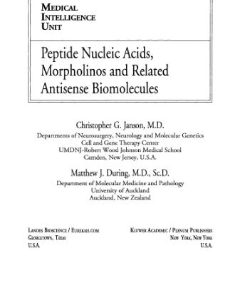 خرید و دانلود نسخه کامل کتاب Peptide nucleic acids, morpholinos and related antisense biomolecules