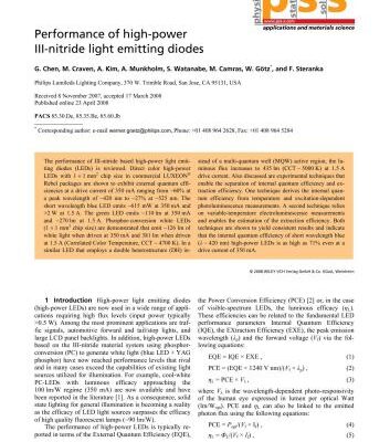 خرید و دانلود نسخه کامل کتاب Performance of high-power III-nitride light emitting diodes