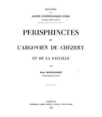 خرید و دانلود نسخه کامل کتاب Perisphinctes de l’Argovien de Chézery et de la Faucille