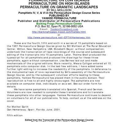 خرید و دانلود نسخه کامل کتاب Permaculture on low islands / Permaculture on high islands / Permaculture on granitic landscapes