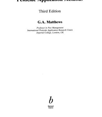 خرید و دانلود نسخه کامل کتاب Pesticide Application Methods, 3rd Edition