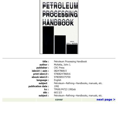 خرید و دانلود نسخه کامل کتاب Petroleum processing handbook