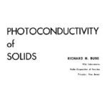 خرید و دانلود نسخه کامل کتاب Photoconductivity of Solids