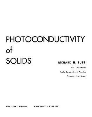 خرید و دانلود نسخه کامل کتاب Photoconductivity of Solids