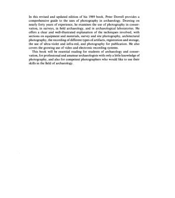 خرید و دانلود نسخه کامل کتاب Photography in Archaeology and Conservation